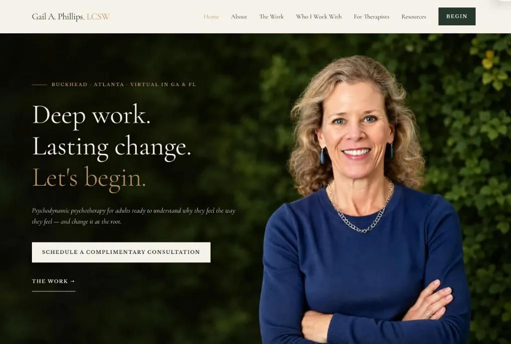 Gail A. Phillips, LCSW website homepage